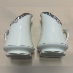 MIKASA Florisse Black L2841 Fine China CREAMERS - Set of 2 - Floral